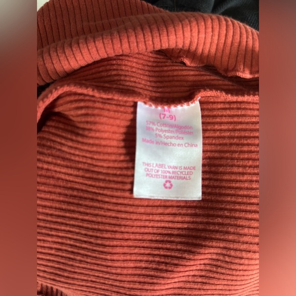 No Boundaries Ribbed Tank Top Button Front Sleeveless Casual Top Rust M - Picture 2 of 3